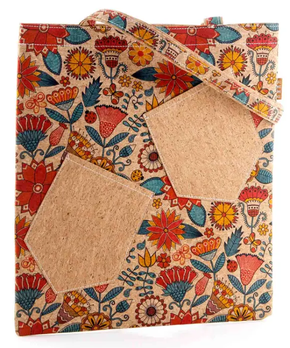 Vintage texturovaná korková nákupní taška